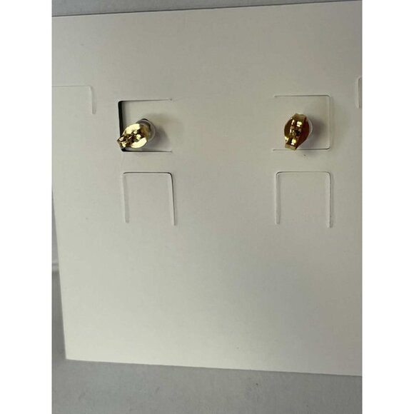 Earrings 18K Gold Plated Steel w/Rhinestones - Picture 5 of 5